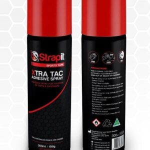 Strapit Xtra Max Hold Pre-Tape Adhesive Spray – Strong, Sweatproof & Skin-Friendly Pre Sports Tape 300ml