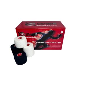 Strap It Tearable EAB White/ Black  (2.5, 5 & 7.5cm) x 6.8m long